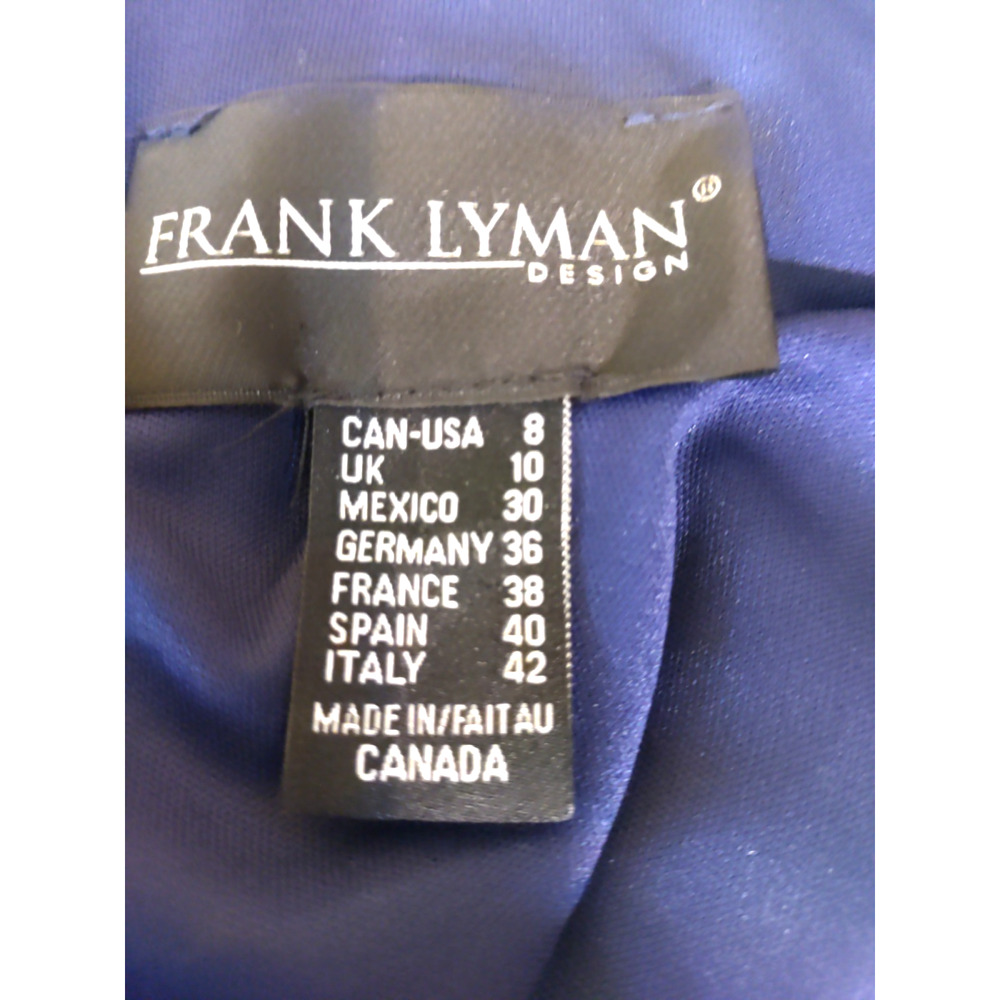 Frank Lyman Women's Sun Dress Size 8 Blue White Over Lay Maxi Dress - Picture 5 of 8